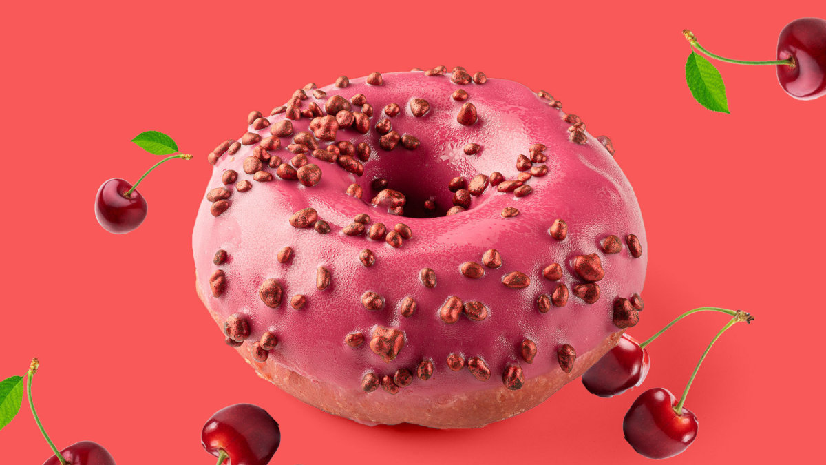 Spurga DONUT VIVA MAGENTA su vyšnių įdaru / Gamintojo nuotr.