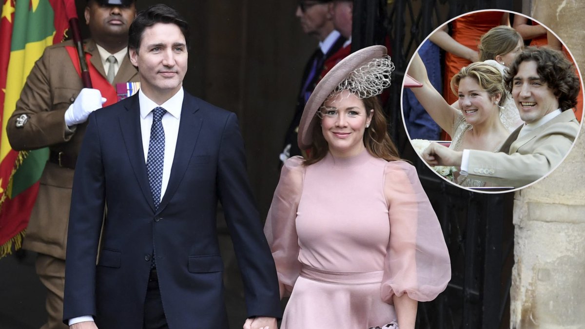 Paskutinis poros pasirodymas kartu: Justinas ir Sophie Grégoire Trudeau karaliaus Charleso III karūnacijoje Londone gegužės 6-ąją ir vestuvės 2005 m. / Vida Press ir Scanpix nuotr.