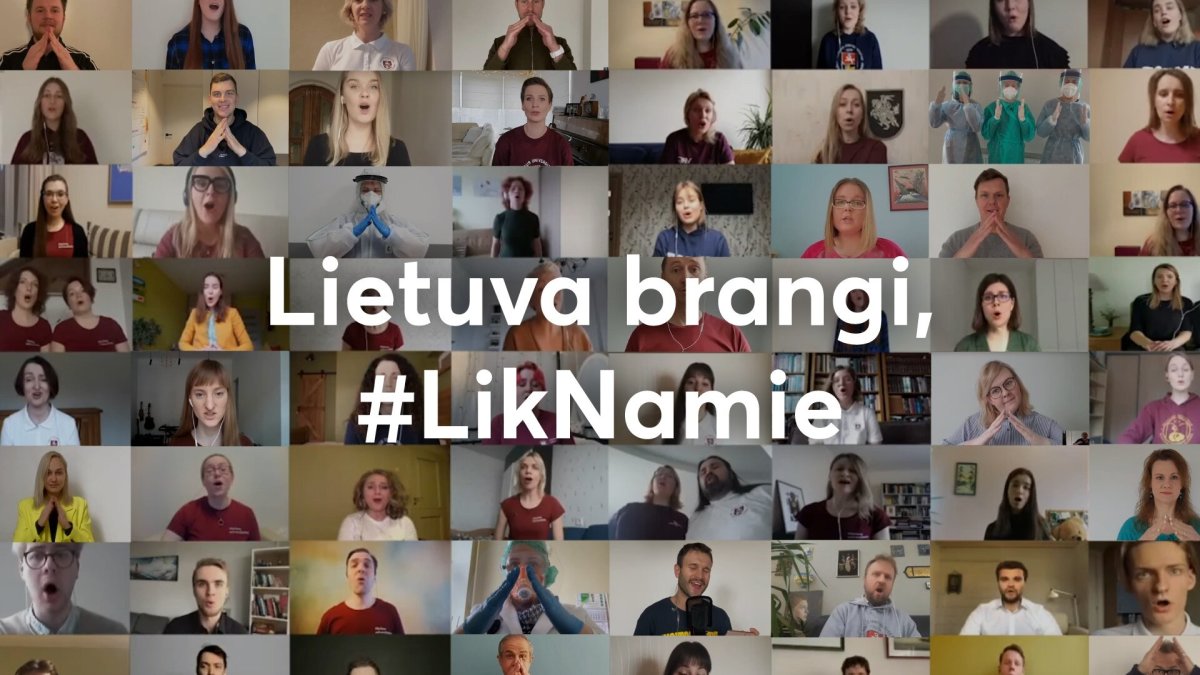 Likti namuose kviečia virtualaus choro ir Vaido Baumilos atliekama daina „Lietuva brangi“