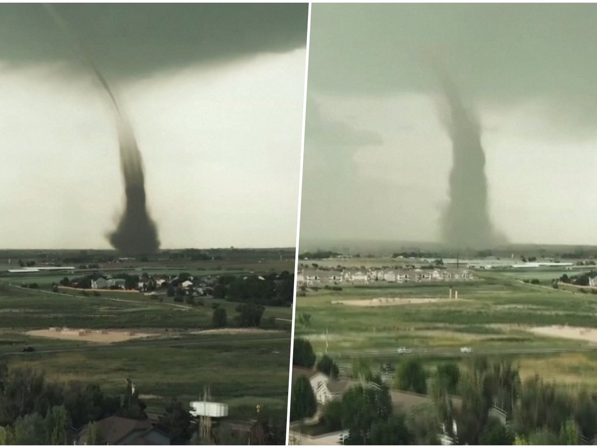 Zmonės Stebėjo Sėlstancia Stichija Sausumos Tornado Sukurys Pasiekė Dangų Video 15min Lt