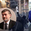Micheilas Kavela&scaron;vilis ir protestuotojai Sakartvele
