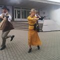 Klaipėdos muzikinio teatro aktoriai teatralizuota akcija pristatė naująjį sezoną.
