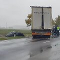 Netoli Kėdainių susidūrė vilkikas ir BMW
