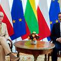Ministrė pirmininkė Ingrida &Scaron;imonytė ir Lenkijos Ministras pirmininkas Mateuszas Morawieckis