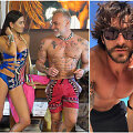 Giorgia Gabriele su buvusiu mylimuoju Gianluca Vacchi (kairėje) ir nauju draugu Andrea Grilli