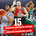 Lietuvoje daugiausia uždirbančių krep&scaron;ininkų TOP 15