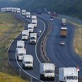 Rusijos &bdquo;humanitarinės pagalbos&ldquo; sunkvežimiai prie Voronežo miesto