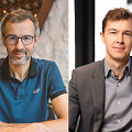Kavinių tinklo &bdquo;Caffeine&ldquo; bendraįkūrėjas Nidas Kiuberis ir Vygintas Domarkas, &bdquo;Telia&ldquo; smulkaus ir vidutinio verslo vadovas
