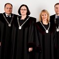 Teisėjų tarybos pirmininkas Gintaras Kryževičius (kairėje) su kolegomis