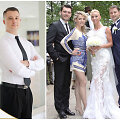 Vilius Ignatavičius ir Tadas bei Liucina Rimgailos per jo ir Audronės Bastytės vestuves 2014 metais