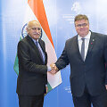 L.Linkevičiaus ir Indijos I&scaron;orės reikalų Valstybės ministro M.J.Akbar susitikimas