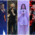 Italijos atstovas Alessandro Mahmoudas, Jurijus Veklenko, Graikijos atstovė Katerine Duska ir Islandijos atstovai grupė &bdquo;Hatari&ldquo;