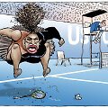 Serenos Williams karikatūra