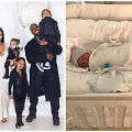 Kim Kardashian ir Kanye Westas su vaikais Chicago, North, Saintu ir naujagimiu Psalmu