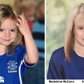 Kairėje &ndash; Madeleine McCann 3-ejų metų, o de&scaron;inėje &ndash; kompiuteriu sudarytas atvaizdas, kaip ji turėtų atrodyti dabar, būdama 9-erių metų