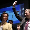 Euroskepti&scaron;kos partijos &bdquo;Alternatyva Vokietijai&ldquo; (AfD) įkūrėjas Berndas Lucke ir kandidatė Beatrix von Storch