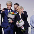 Europos populistai (i&scaron; kairės): Geertas Wildersas, Marine Le Pen ir Frauke Petry