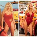 Pamela Anderson (1992 m.) ir Kelly Rohrbach (2017 m.)  &bdquo;Gelbėtojuose&ldquo;