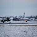 Į &Scaron;iaulius atskrido du Italijos karinių oro pajėgų naikintuvai &bdquo;Eurofighter Typhoon&ldquo; ir degalų papildymo lėktuvas &bdquo;Boeing KC-767A&ldquo;