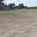 &Scaron;tai taip atrodo &scaron;iemet rekonstruoto Jurbarko miesto stadiono veja