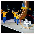 Rusė Anastasija Kučerova per žaidynių atidarymą žengė prie&scaron;aakyje Ukrainos komandos ir ne&scaron;ė &scaron;ios &scaron;alies lentelę.