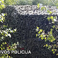 Vagi&scaron;iai prabangų &bdquo;Lexus&ldquo; buvo paslėpę po maskuojančiu audiniu ir paslėpę Darbėnų mi&scaron;kuose.