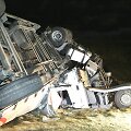 Nakties avarija ties Kryžkalniu: baltarusio vilkikas pateko į plikledžio spąstus 2015 m. sausio 04 d. 