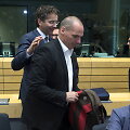 Eurogroupės vadovas Jeroenas Dijsselbloemas ir Graikijos finansų ministras Yanis Varoufakis