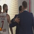 &Scaron;aras su V.Spanouliu spėjo persimesti keliais žodžiais i&scaron;kart po rungtynių tunelyje