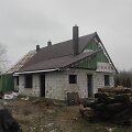 Atstatytas, bet nebaigtas namas Paberžėje