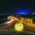 Jurgio Mačiūno aik&scaron;tė Kaune nusidažė ry&scaron;kia geltona spalva