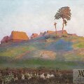 Antanas Žmuidzinavičius &bdquo;Dzūkų kaimelis&ldquo; (1910)