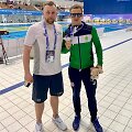 Treneris Ramūnas Leonas ir Edgaras Matakas
