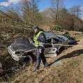 &Scaron;venčionių rajone apsivertė &bdquo;Honda&ldquo; automobilis