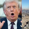 Donaldas Trumpas ir numu&scaron;to JAV orlaivio nuotrauka
