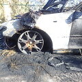 Kaune padegtas BMW automobilis