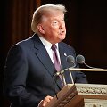 Donaldas Trumpas senatoriaus Lindsey Grahamo atsisveikinimo ceremonijoje