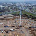 Nacionaliniame stadione pradedamos montuoti sienos, tribūnų konstrukcijos