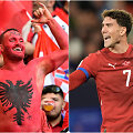 Albanijos sirgalius (kairėje) ir Serbijos rinktinės žvaigždė Du&scaron;anas Vlahovičius