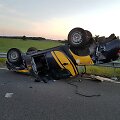 Sekmadienio vakarą kelyje Klaipėda-Palanga-Liepoja apsivertė muitininkų automobilis