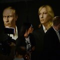 Vladimiro Putino, Marine Le Pen ir Donaldo Trumpo portretai