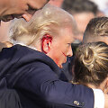 Sužeistas Donaldas Trumpas