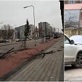Vilniaus Rinktinės gatvėje &bdquo;Mercedes-Benz&ldquo; &bdquo;prasiautė&ldquo; lyg &scaron;kvalas