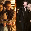 Natalie Dormer, Jackas Gleesonas (kairėje) ir Natalie Dormer su partneriu Davidu Oakesu (de&scaron;inėje)