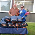 Fondo &bdquo;Sporto viltys&ldquo; vadovas Rolandas Markinas ir akcijos iniciatorius Vytaras Radzevičius &bdquo;Ryto&ldquo; progimnazijoje