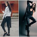 Odinės tamprios kelnės: deriniai