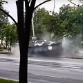 Tanko smūgis į stulpą Minske