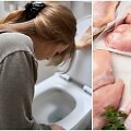 Moteris vemia / Salmonelėmis užkrėsta pauk&scaron;tiena (asociatyvinės nuotr.)