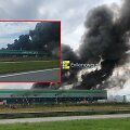 Gaisras po dronų atakos Ba&scaron;kirijoje