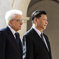 Sergio Mattarella ir Xi Jinpingas